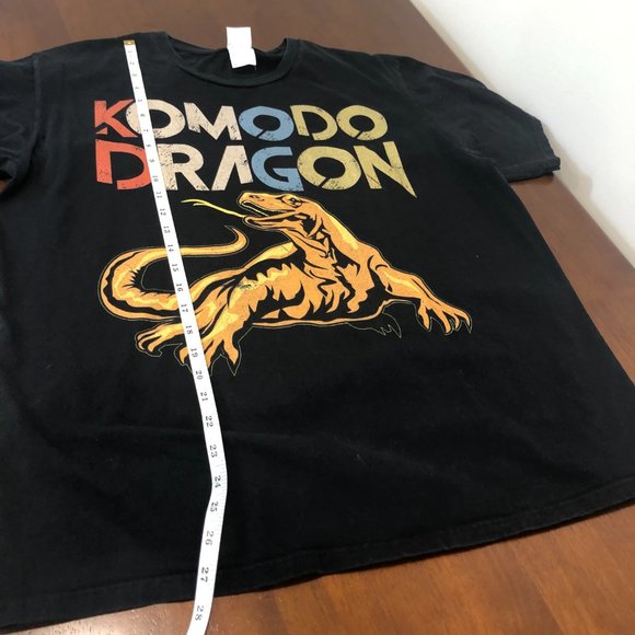 Komodo Dragon Graphic Pre-Owned Unisex Black T-Shirt Size XL. - Picture 10 of 13